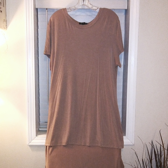 POL Khaki Distressed Short Sleeve Dress - Picture 5 of 10
